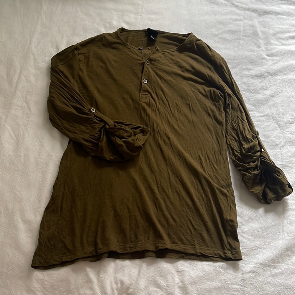 H&M army green 3/4 sleeve tee